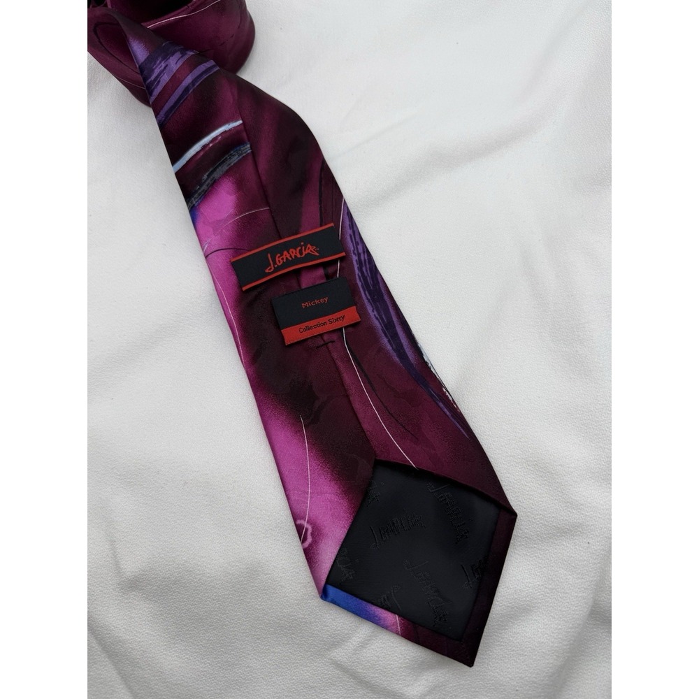 MEN'S TIE J. Garcia 100% Silk, Pre-owned, Mickey, Collection Sixty - Picture 3 of 4